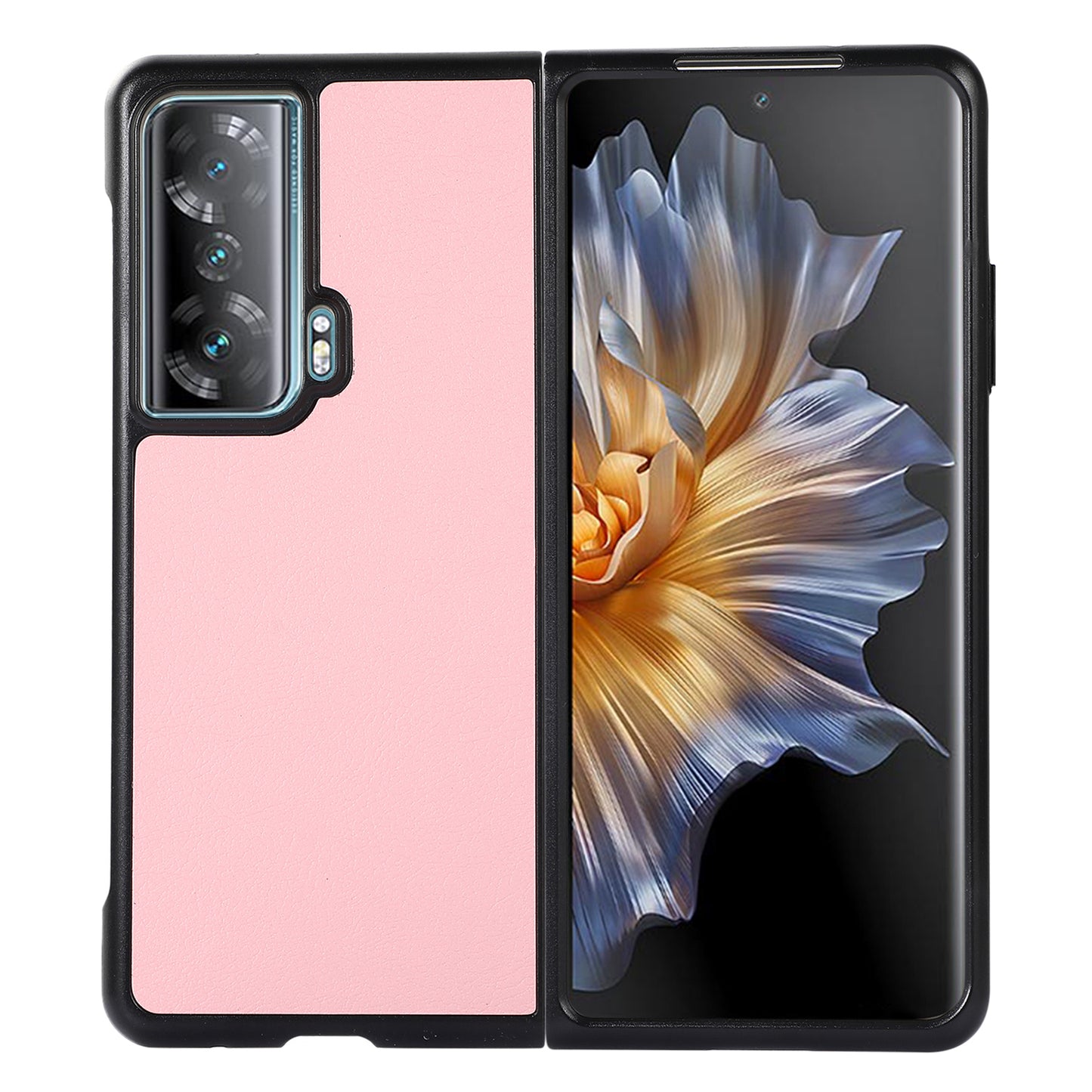 For Honor Magic Vs 5G Litchi Texture Anti-drop Phone Protective Cover PU Leather Coated Hard PC Case