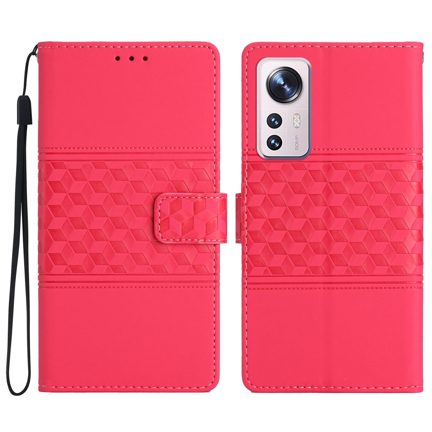 Cell Phone Cover for Xiaomi 12 Pro 5G / 12S Pro 5G / 12 Pro (Dimensity) 5G, Retro Imprinted Pattern Skin-touch Feeling Flip Leather Phone Case with Wallet Stand