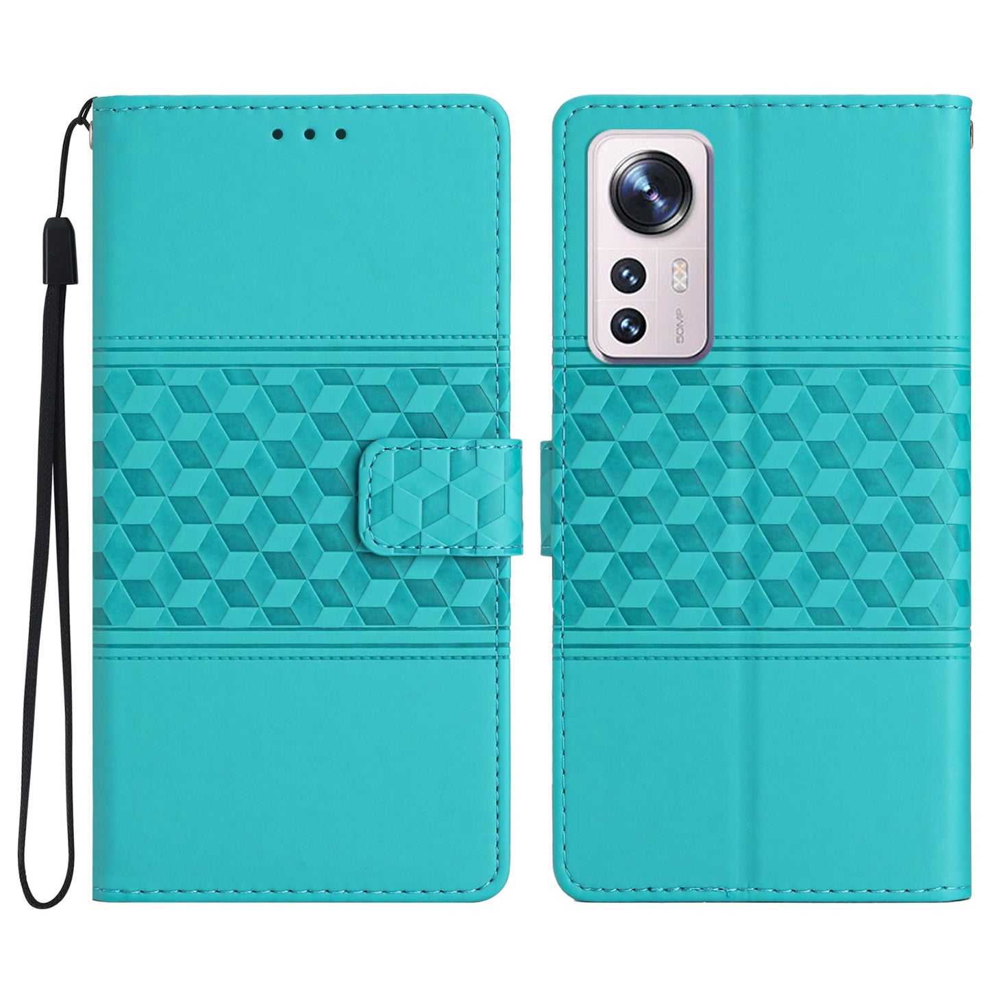 Cell Phone Cover for Xiaomi 12 Pro 5G / 12S Pro 5G / 12 Pro (Dimensity) 5G, Retro Imprinted Pattern Skin-touch Feeling Flip Leather Phone Case with Wallet Stand