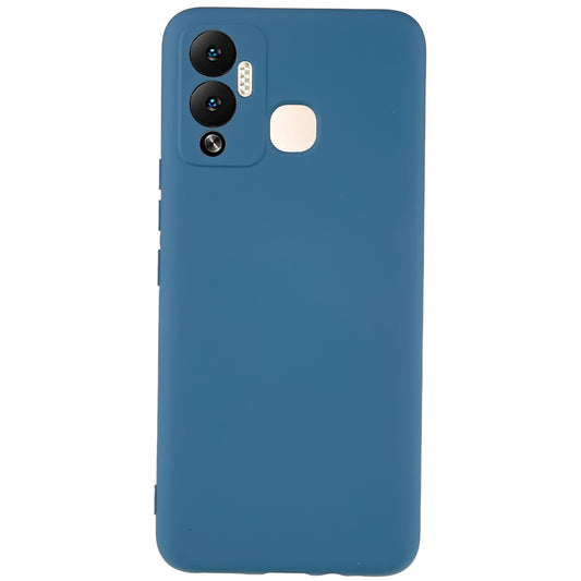 For Infinix Hot 12 Play 4G Liquid Silicone Texture Smooth Touch Case Arc Edge 2.0mm Thick TPU Shockproof Protective Phone Cover