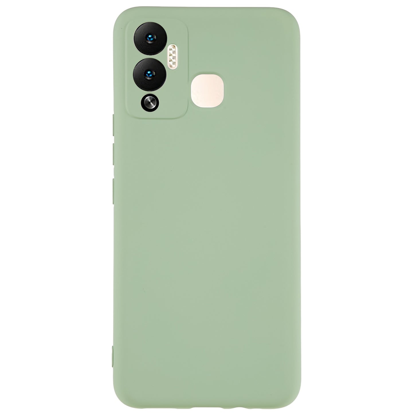 For Infinix Hot 12 Play 4G Liquid Silicone Texture Smooth Touch Case Arc Edge 2.0mm Thick TPU Shockproof Protective Phone Cover