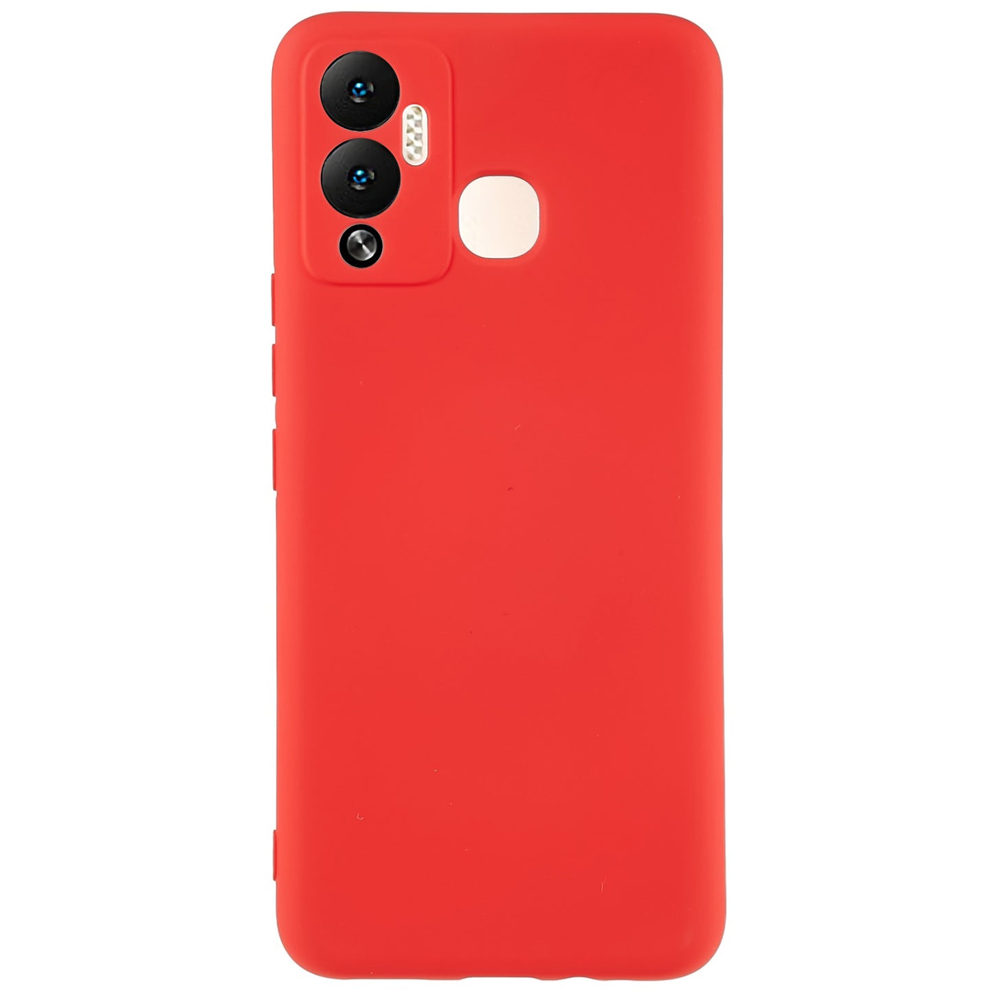 For Infinix Hot 12 Play 4G Liquid Silicone Texture Smooth Touch Case Arc Edge 2.0mm Thick TPU Shockproof Protective Phone Cover