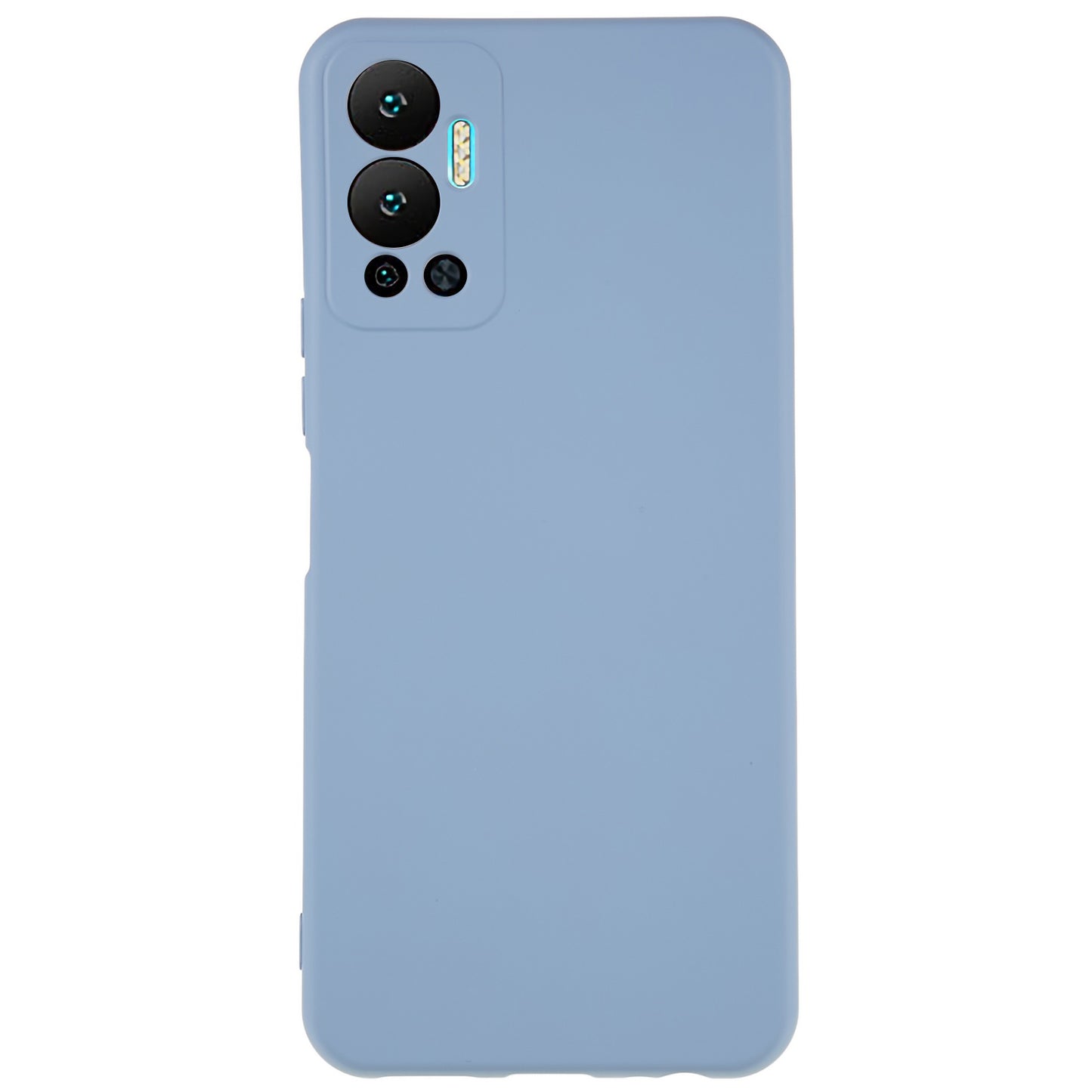 For Infinix Hot 12 4G Anti-Slip Liquid Silicone Texture Phone Case 2.0mm Thick Arc Edge Soft TPU Shockproof Back Cover