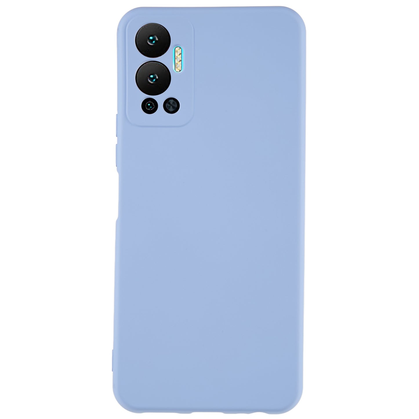 For Infinix Hot 12 4G Anti-Slip Liquid Silicone Texture Phone Case 2.0mm Thick Arc Edge Soft TPU Shockproof Back Cover