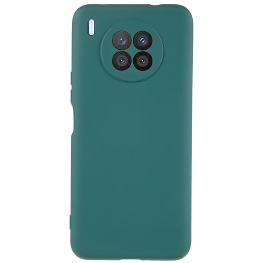 For Huawei nova 8i Liquid Silicone Texture Arc Edge Phone Case 2.0mm Thick Soft TPU Camera Protection Shockproof Cover