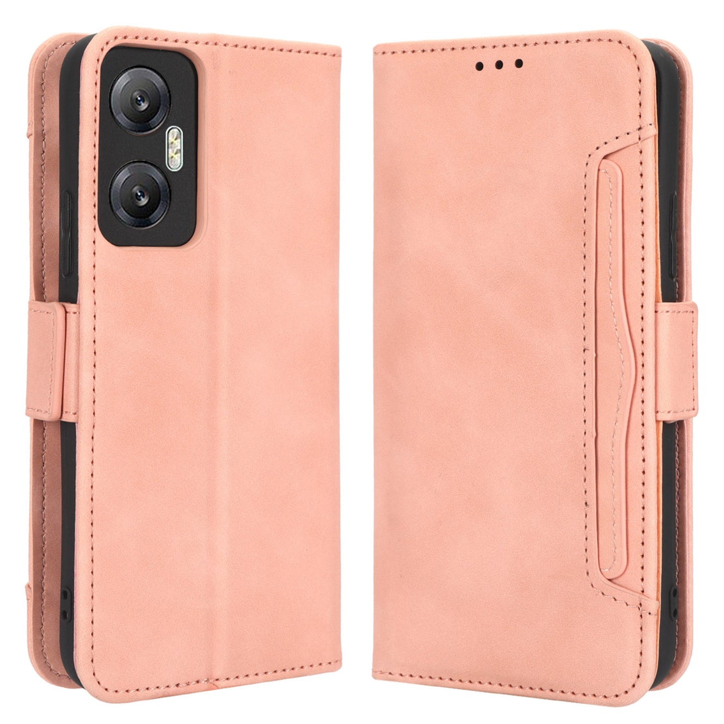 For Infinix Hot 20 5G / X666 / X666B PU Leather Wallet Phone Case Stand Magnetic Closure Flip Phone Cover with Multiple Card Slots