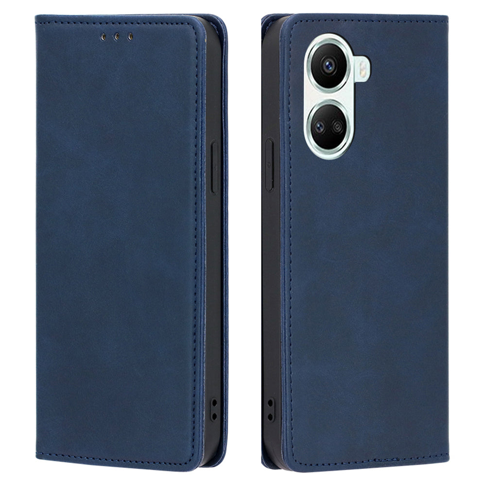 For Huawei nova 10 SE 4G Calf Texture Phone Stand Case PU Leather Magnetic Auto-absorbed Shockproof Wallet Phone Cover