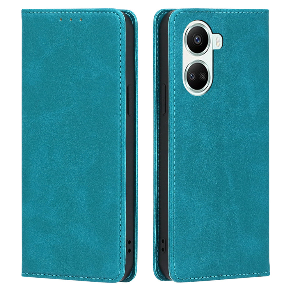 For Huawei nova 10 SE 4G Calf Texture Phone Stand Case PU Leather Magnetic Auto-absorbed Shockproof Wallet Phone Cover