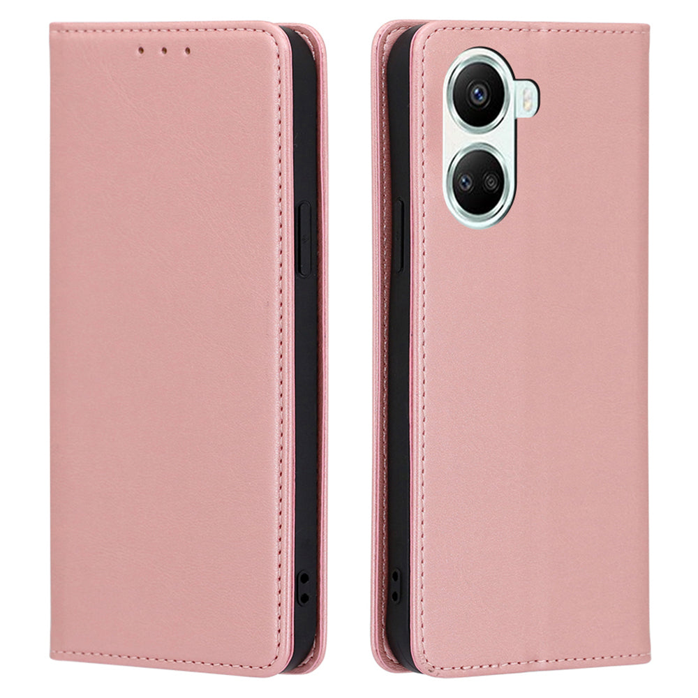 For Huawei nova 10 SE 4G Calf Texture Phone Stand Case PU Leather Magnetic Auto-absorbed Shockproof Wallet Phone Cover