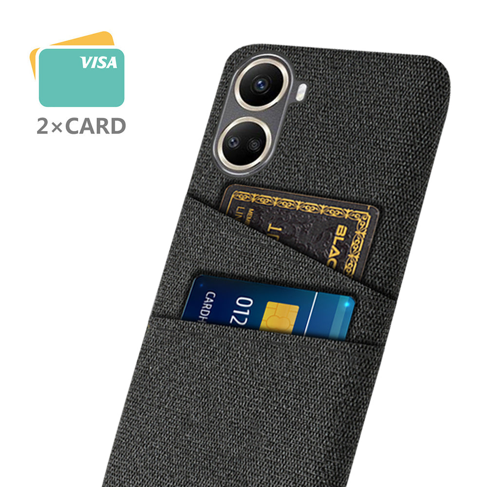For Huawei nova 10 SE 4G Cloth Texture Dual Card Slots Protective Case Shockproof Cell Phone Cover