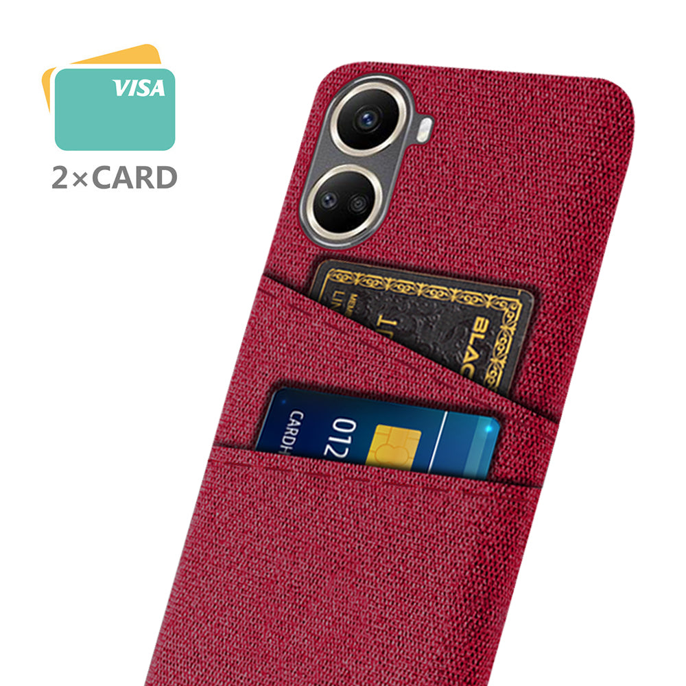 For Huawei nova 10 SE 4G Cloth Texture Dual Card Slots Protective Case Shockproof Cell Phone Cover