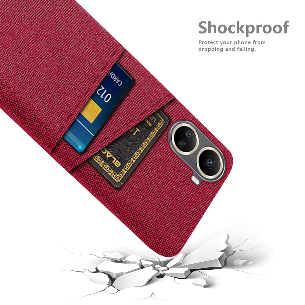 For Huawei nova 10 SE 4G Cloth Texture Dual Card Slots Protective Case Shockproof Cell Phone Cover