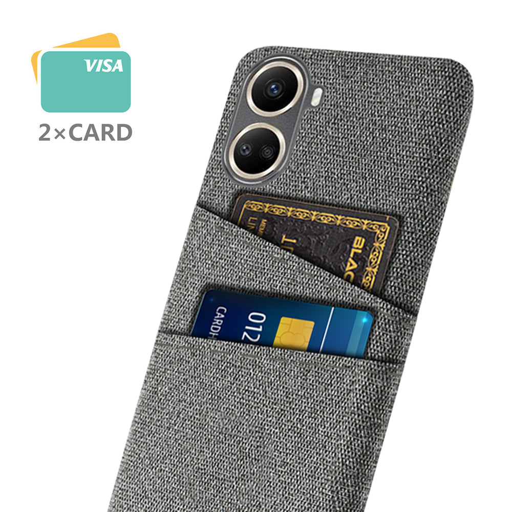 For Huawei nova 10 SE 4G Cloth Texture Dual Card Slots Protective Case Shockproof Cell Phone Cover