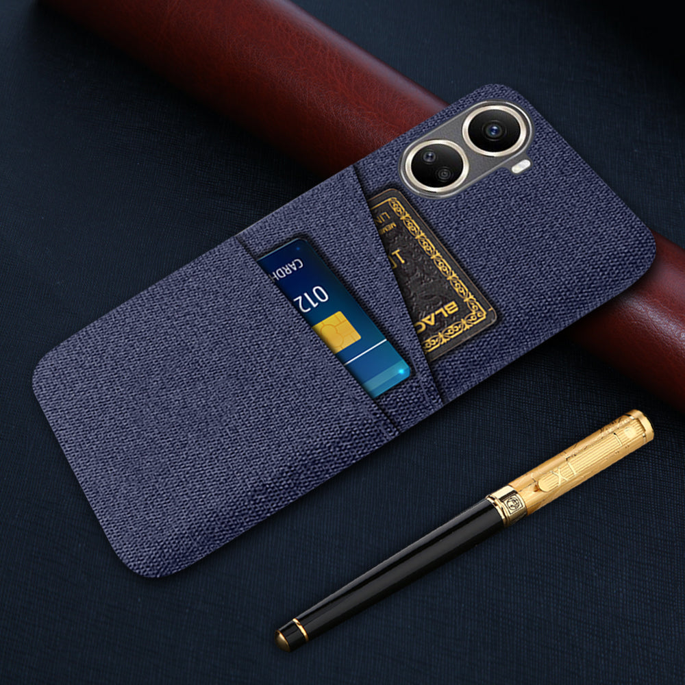 For Huawei nova 10 SE 4G Cloth Texture Dual Card Slots Protective Case Shockproof Cell Phone Cover