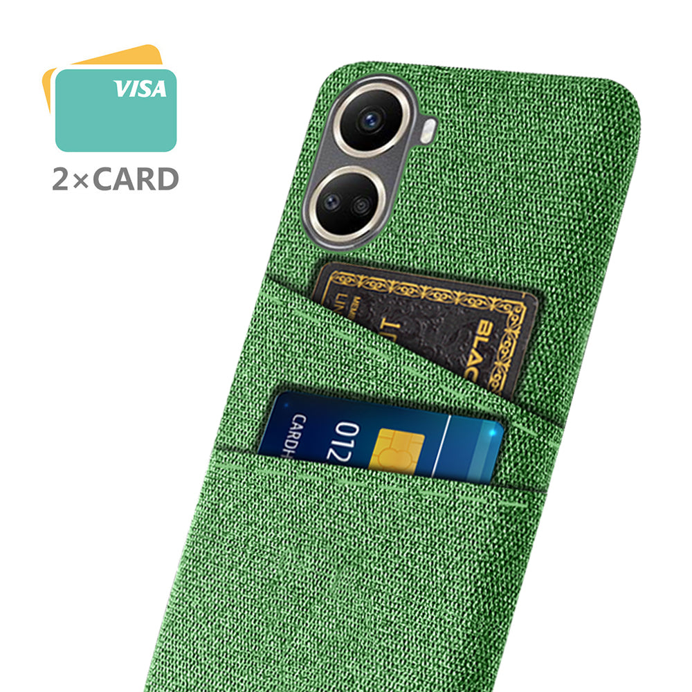 For Huawei nova 10 SE 4G Cloth Texture Dual Card Slots Protective Case Shockproof Cell Phone Cover