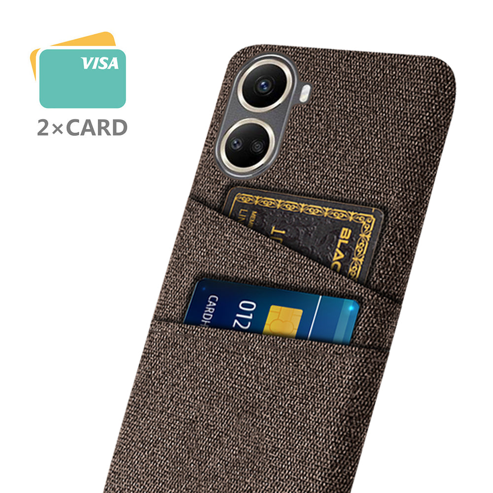 For Huawei nova 10 SE 4G Cloth Texture Dual Card Slots Protective Case Shockproof Cell Phone Cover