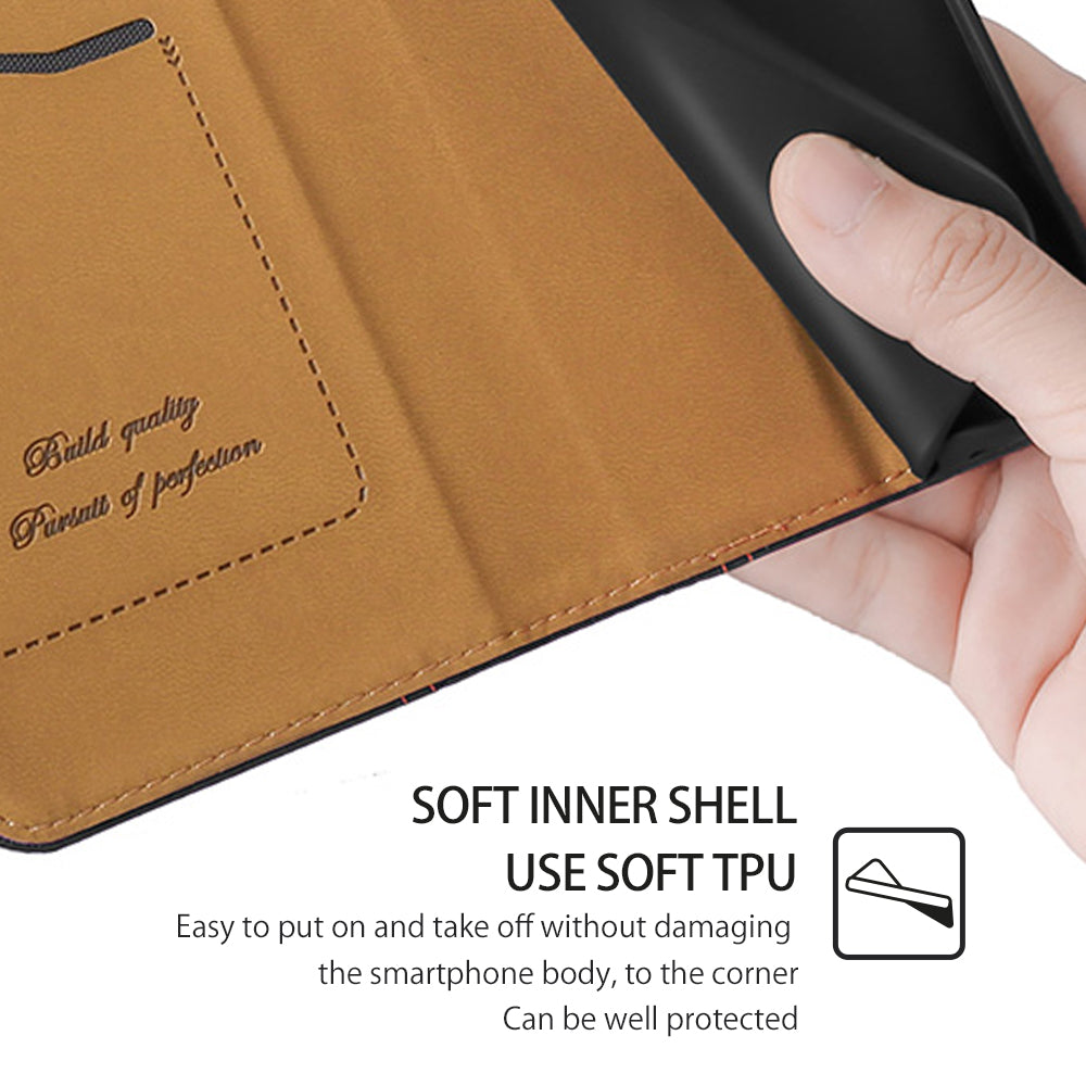 For Realme 10 Pro+ 5G Plaid Pattern PU Leather Card Holder Stand Case Magnetic Auto Closing Protective Phone Cover