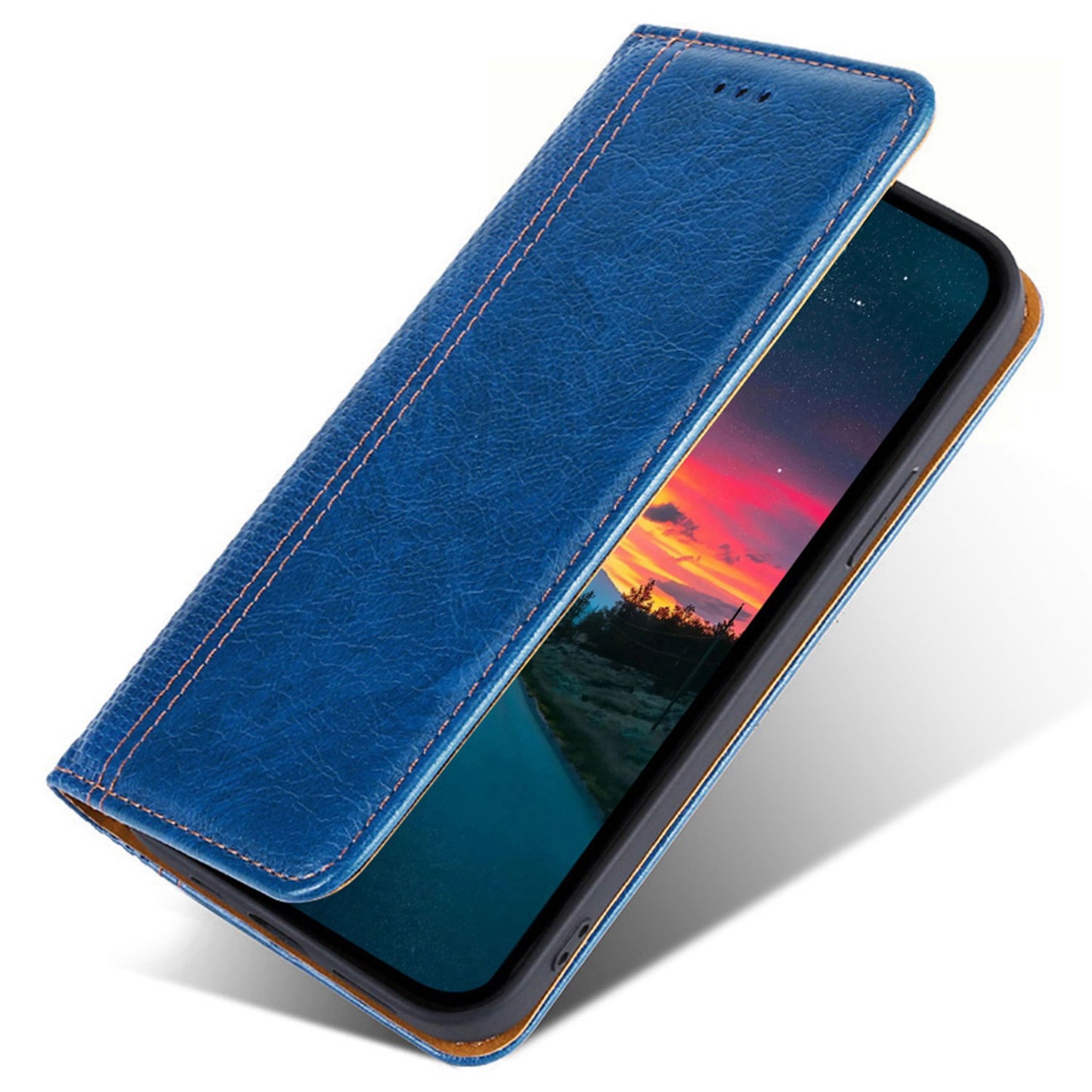 For Realme 10 Pro+ 5G Plaid Pattern PU Leather Card Holder Stand Case Magnetic Auto Closing Protective Phone Cover