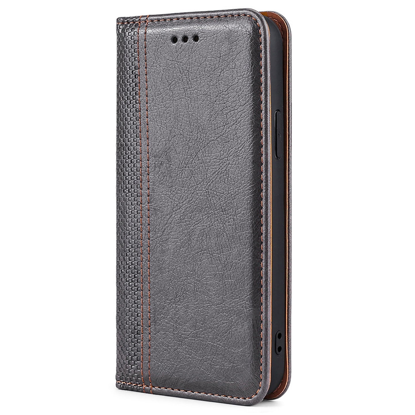 For Realme 10 Pro+ 5G Plaid Pattern PU Leather Card Holder Stand Case Magnetic Auto Closing Protective Phone Cover
