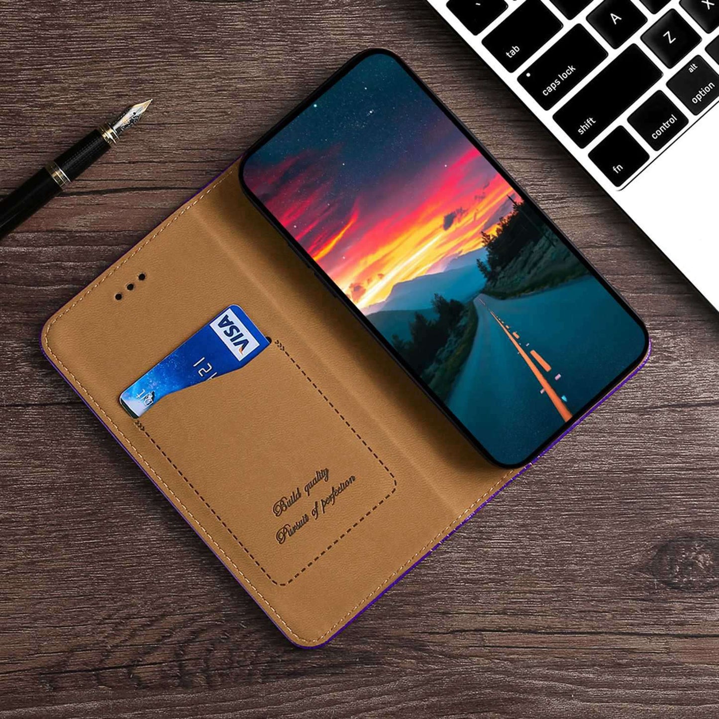 For Realme 10 Pro+ 5G Plaid Pattern PU Leather Card Holder Stand Case Magnetic Auto Closing Protective Phone Cover