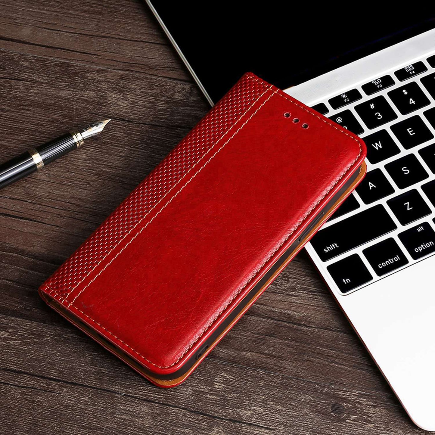 For Realme 10 Pro+ 5G Plaid Pattern PU Leather Card Holder Stand Case Magnetic Auto Closing Protective Phone Cover