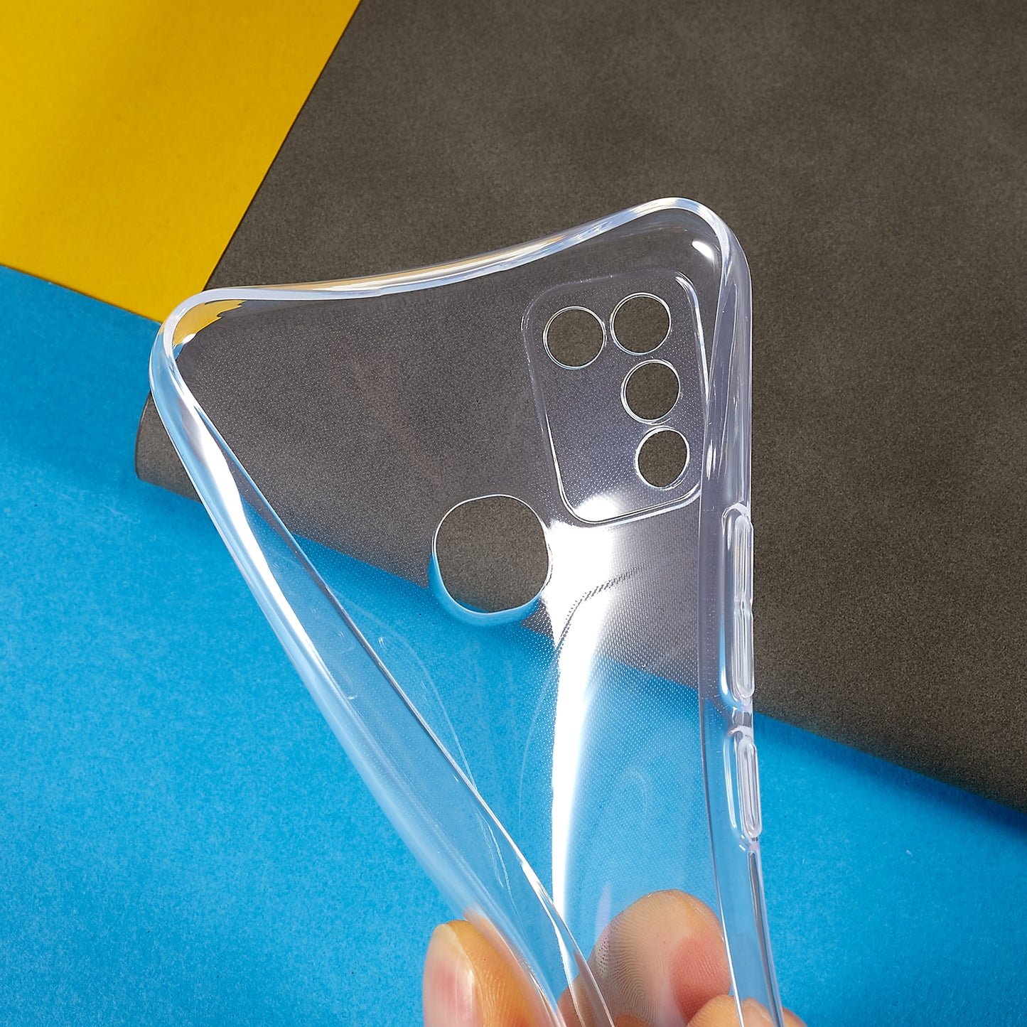 For Infinix Hot 10 Lite Transparent Flexible TPU Phone Protective Cover Ultra-thin Drop-proof Back Case