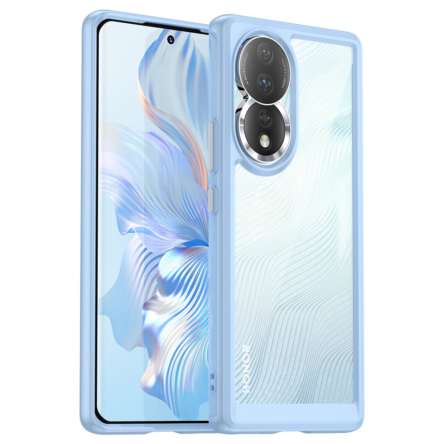 For Honor 80 5G Phone Case, Anti-collision TPU Bumper+Acrylic Back Shell Protective Cover