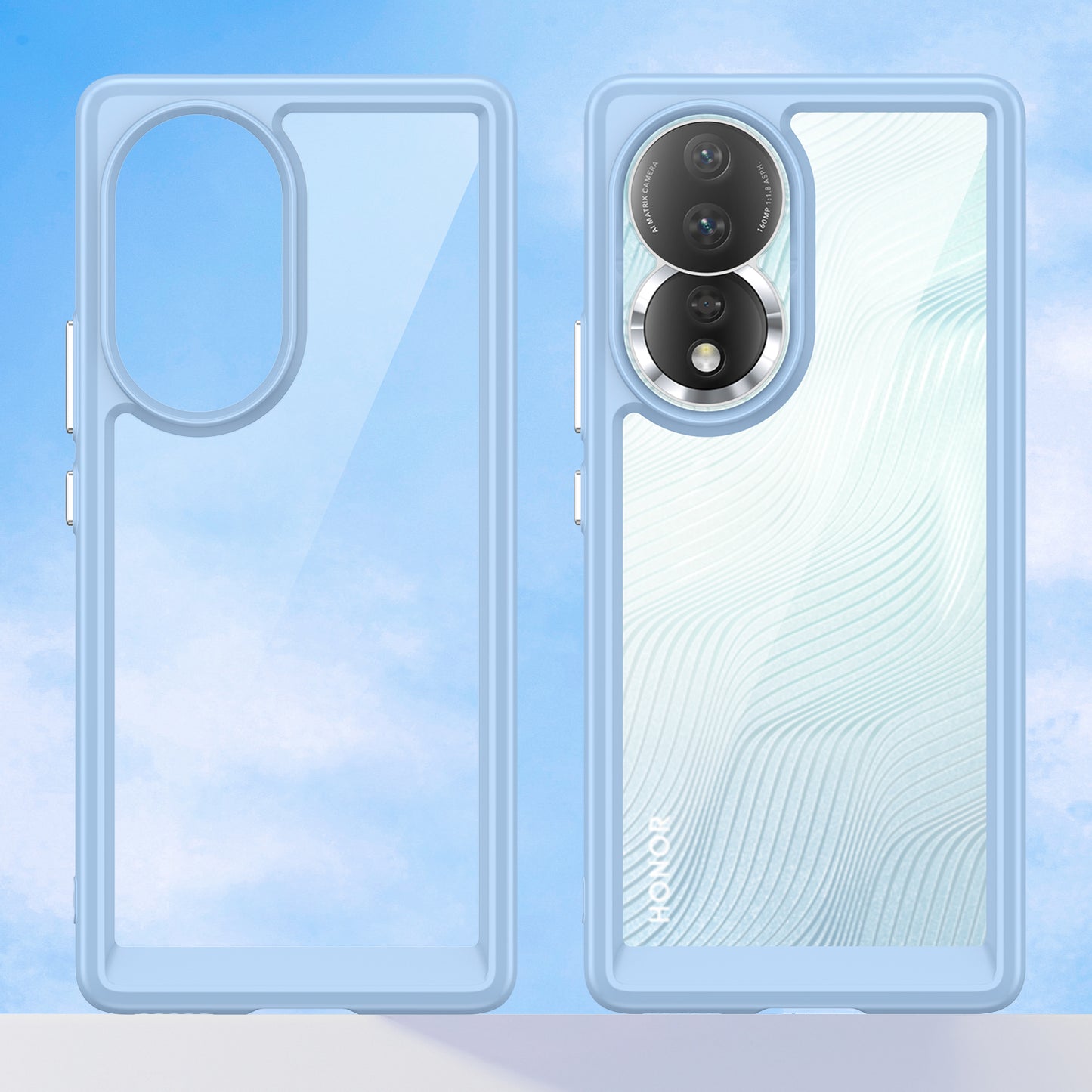 For Honor 80 5G Phone Case, Anti-collision TPU Bumper+Acrylic Back Shell Protective Cover