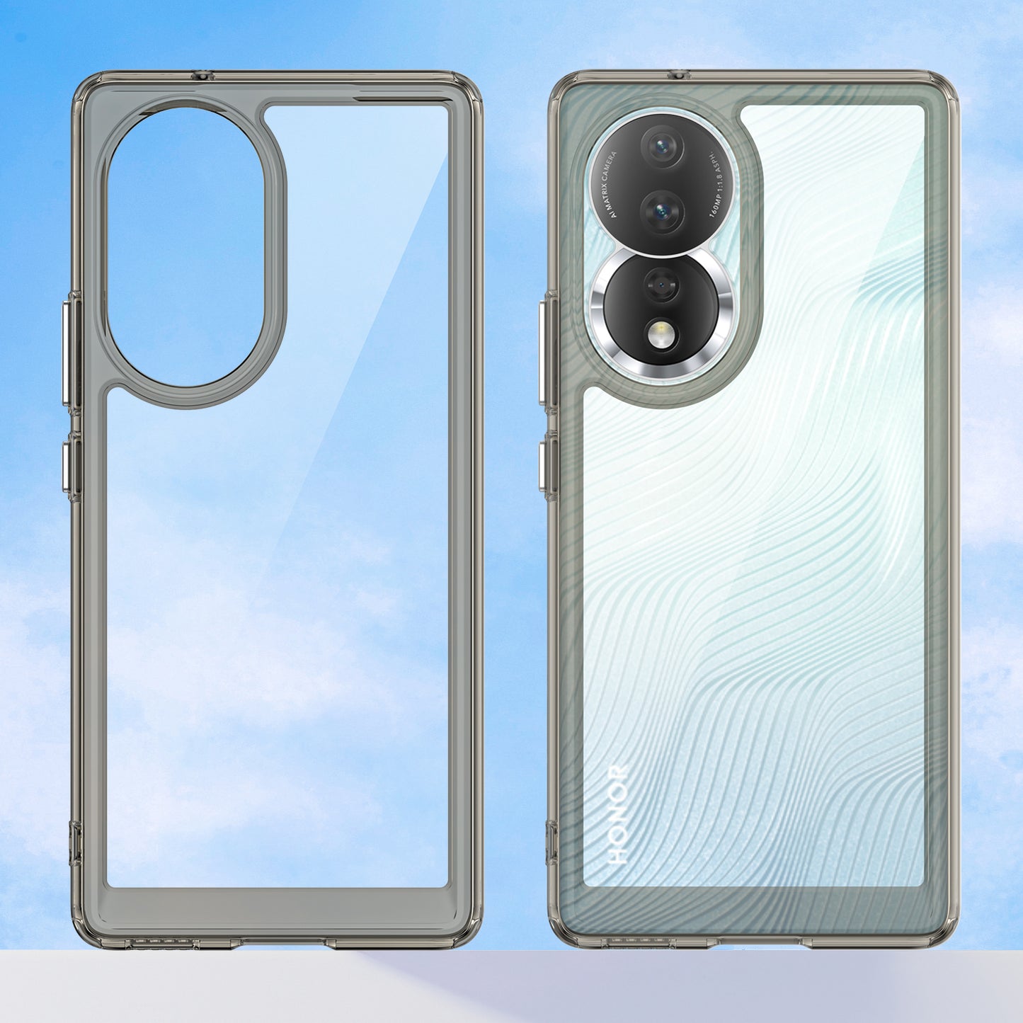 For Honor 80 5G Phone Case, Anti-collision TPU Bumper+Acrylic Back Shell Protective Cover