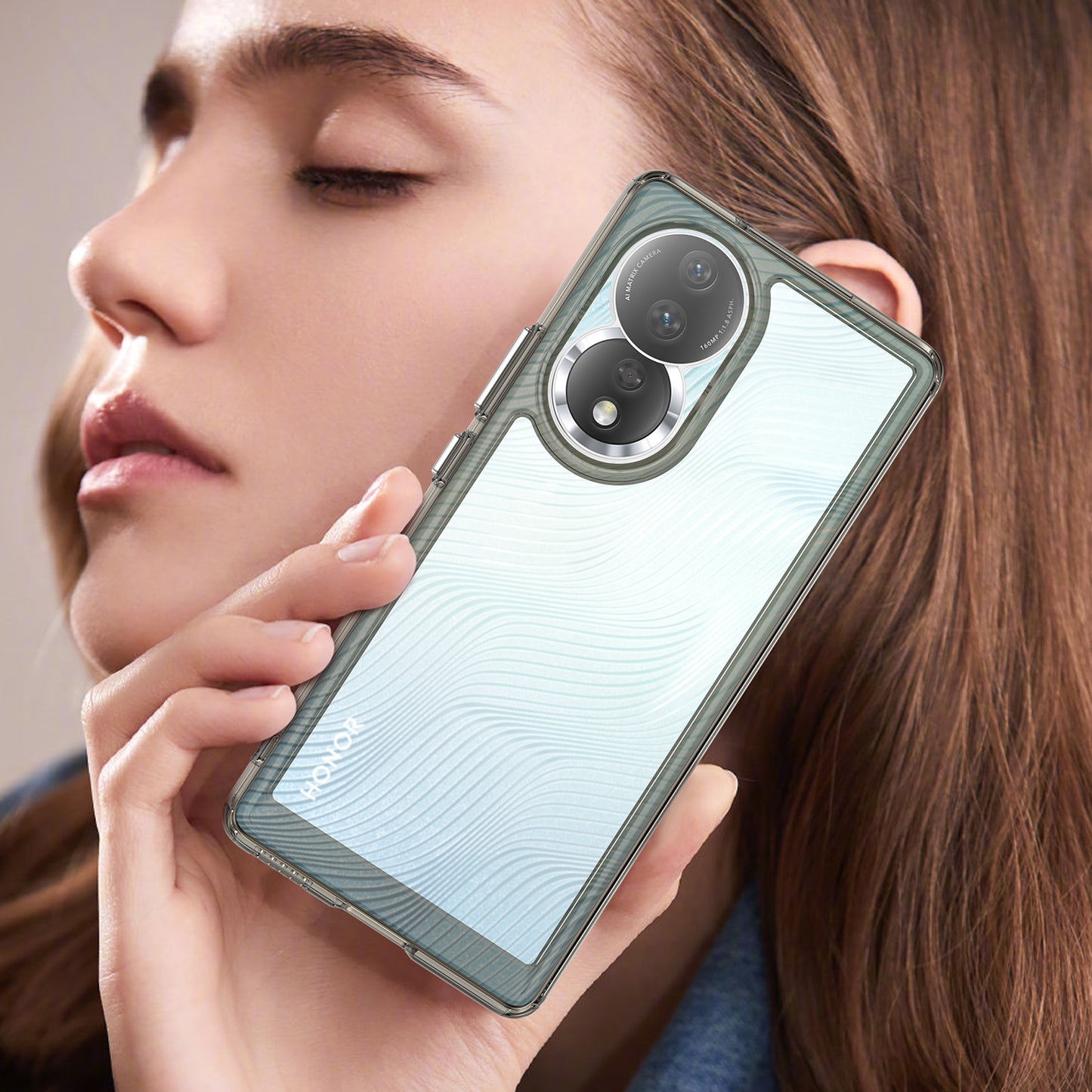 For Honor 80 5G Phone Case, Anti-collision TPU Bumper+Acrylic Back Shell Protective Cover