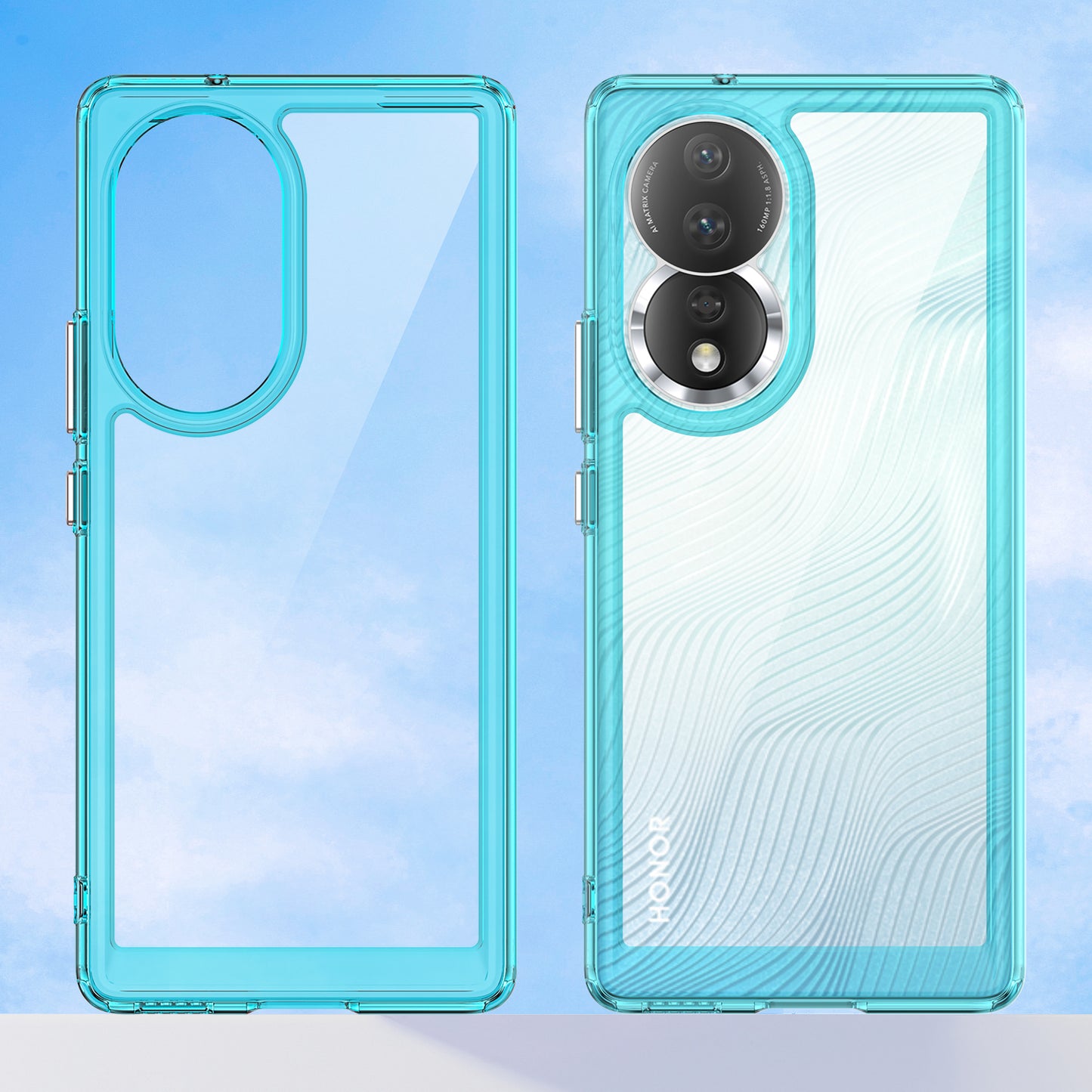 For Honor 80 5G Phone Case, Anti-collision TPU Bumper+Acrylic Back Shell Protective Cover
