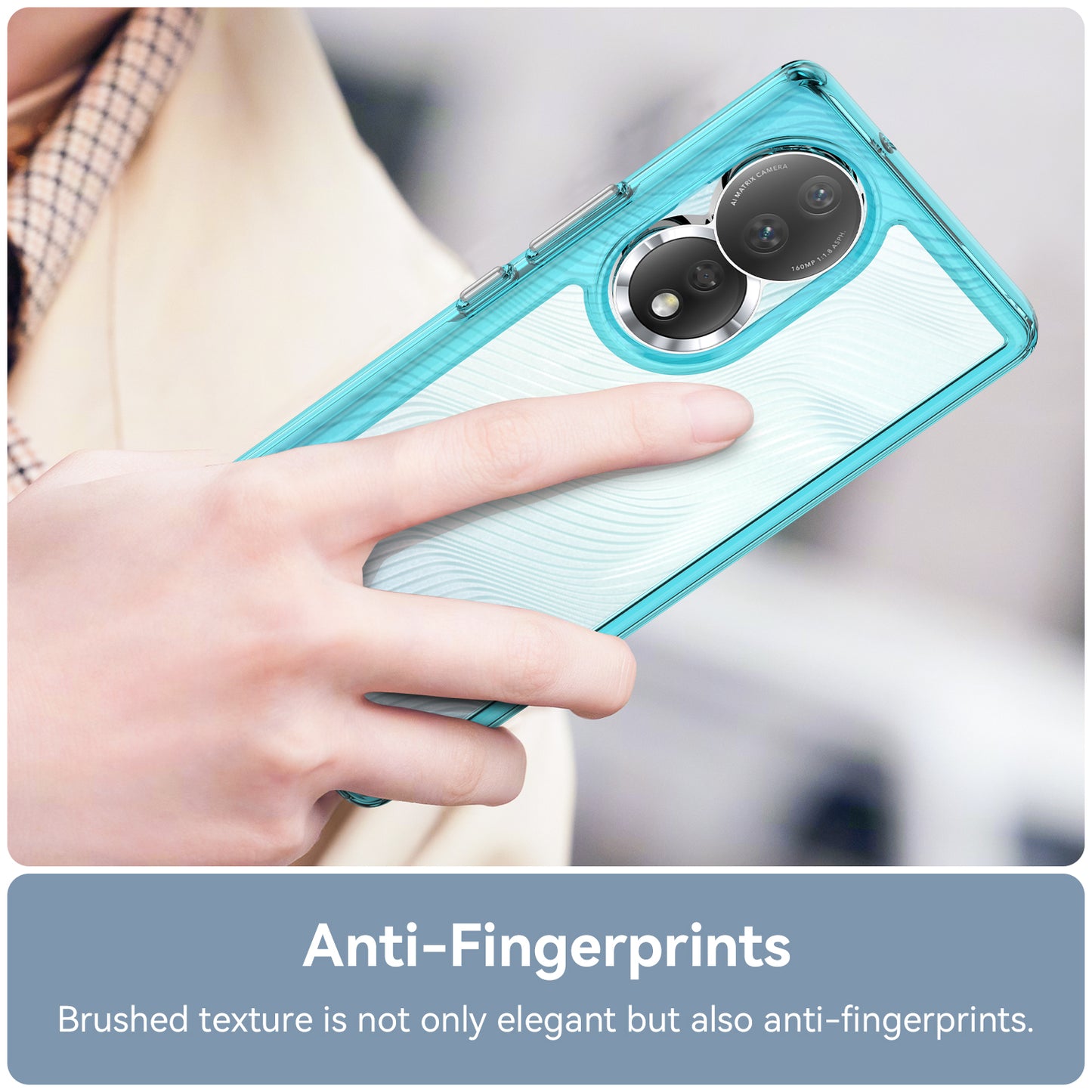 For Honor 80 5G Phone Case, Anti-collision TPU Bumper+Acrylic Back Shell Protective Cover