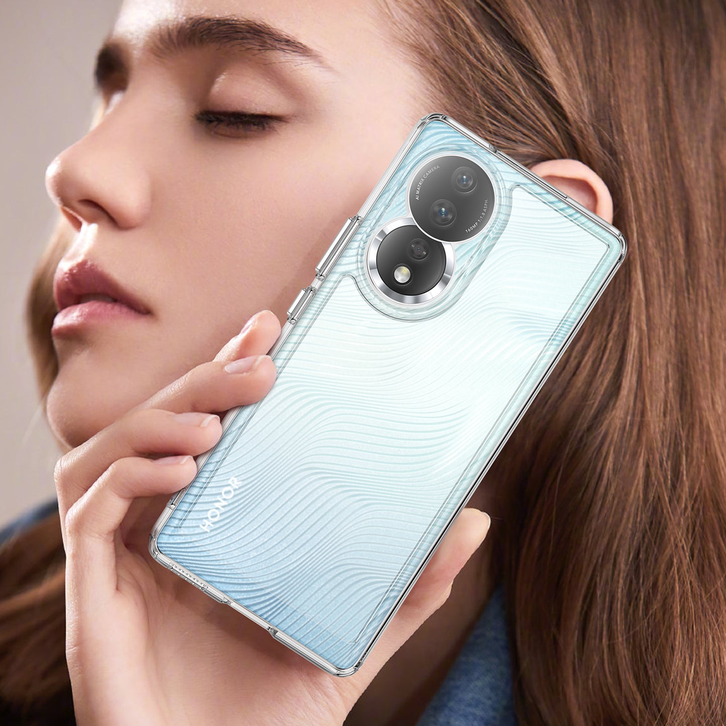 For Honor 80 5G Phone Case, Anti-collision TPU Bumper+Acrylic Back Shell Protective Cover