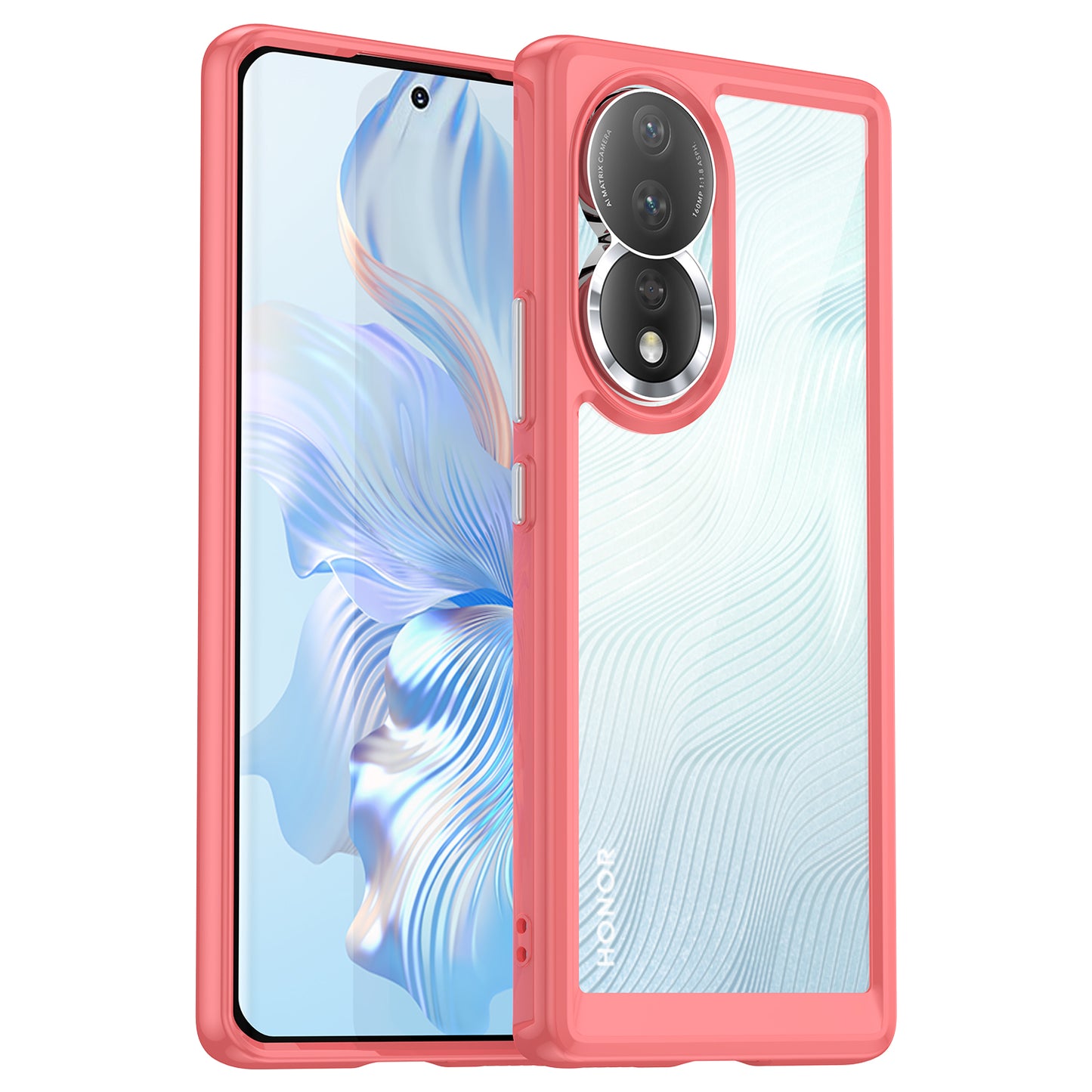 For Honor 80 5G Phone Case, Anti-collision TPU Bumper+Acrylic Back Shell Protective Cover