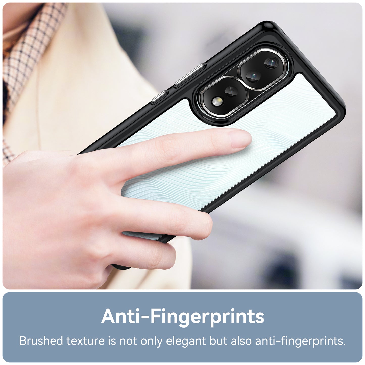 For Honor 80 Pro 5G Phone Case, TPU Bumper+Acrylic Back Shell Anti-fall Protective Cover