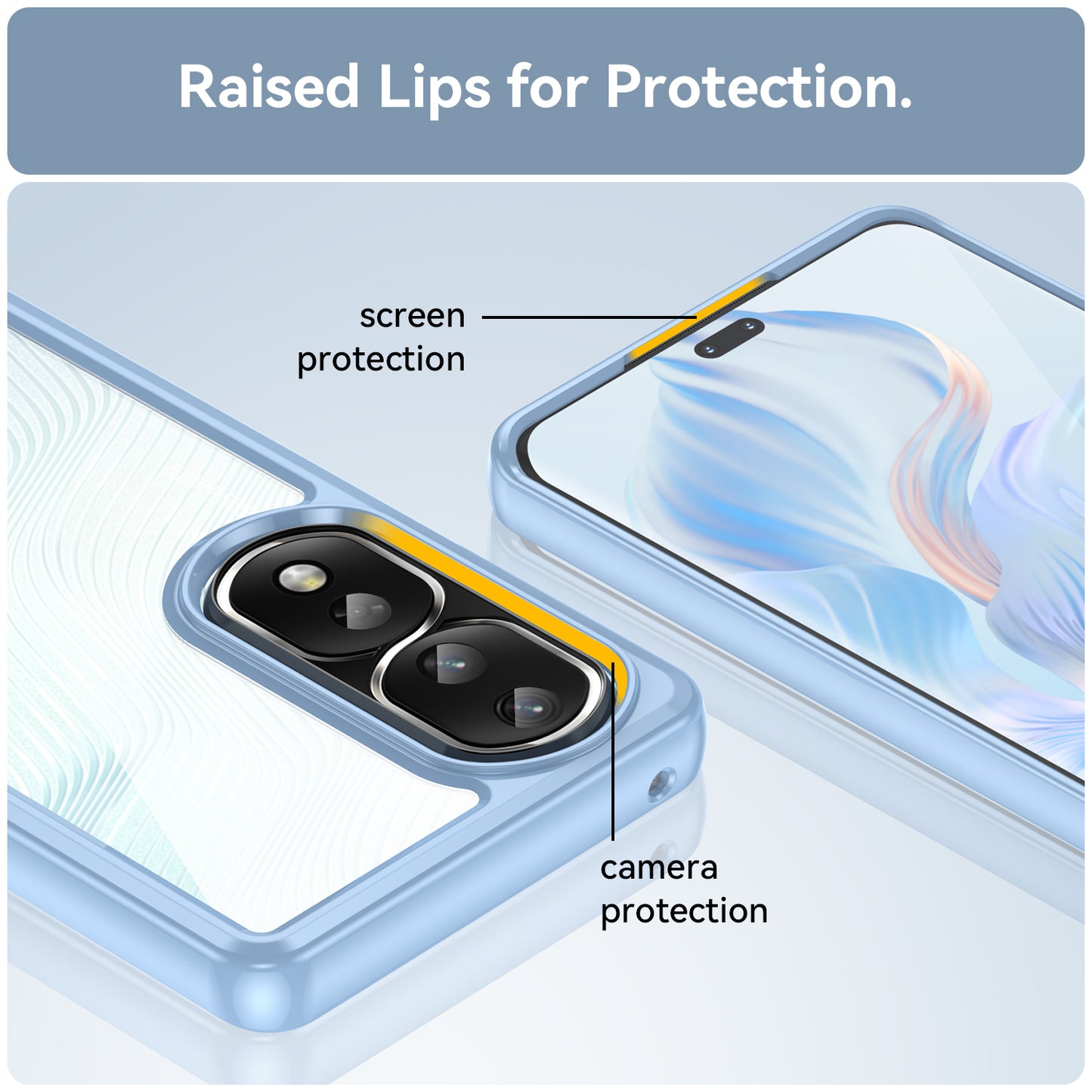 For Honor 80 Pro 5G Phone Case, TPU Bumper+Acrylic Back Shell Anti-fall Protective Cover