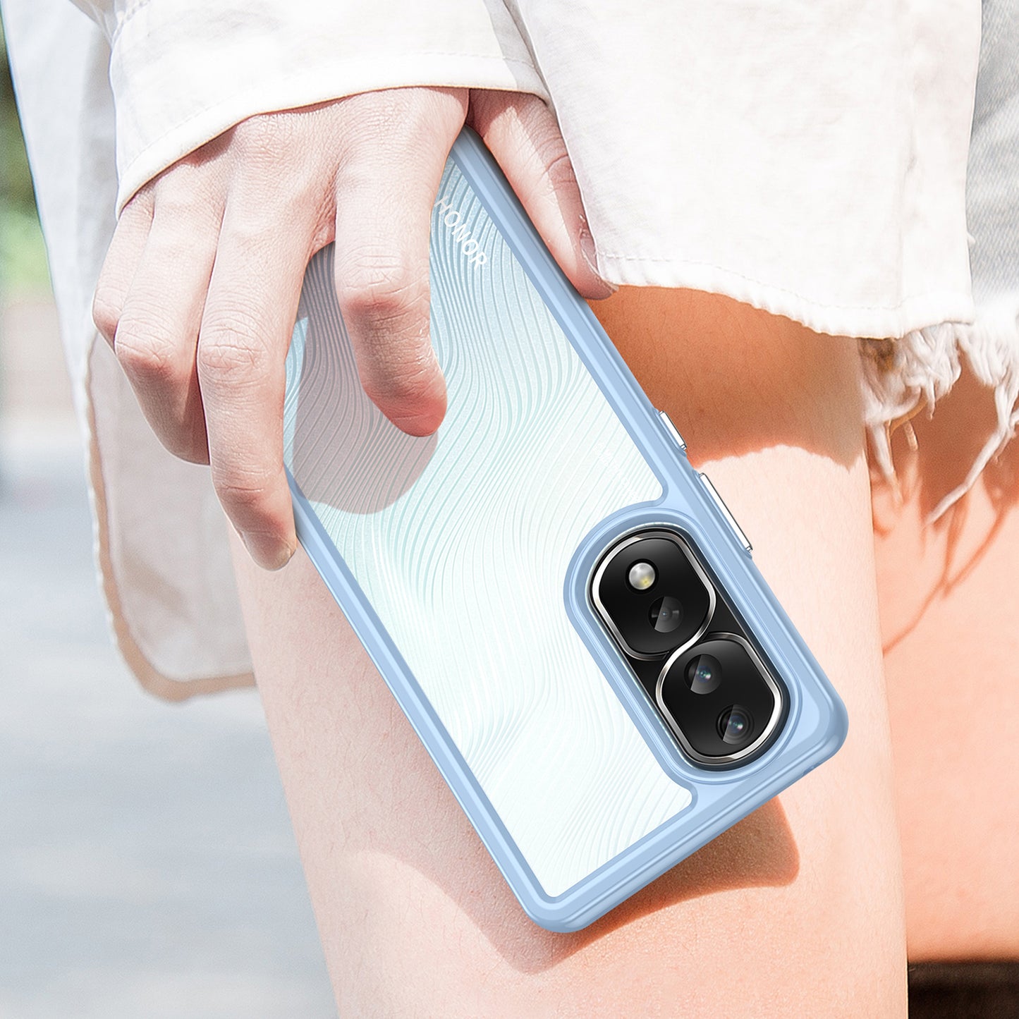 For Honor 80 Pro 5G Phone Case, TPU Bumper+Acrylic Back Shell Anti-fall Protective Cover