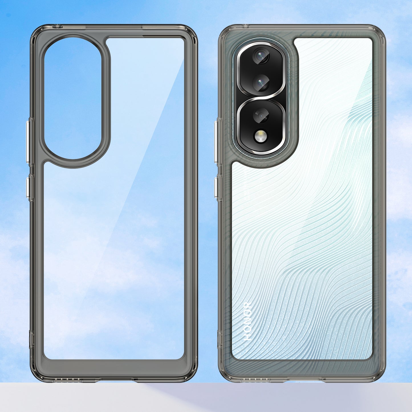 For Honor 80 Pro 5G Phone Case, TPU Bumper+Acrylic Back Shell Anti-fall Protective Cover