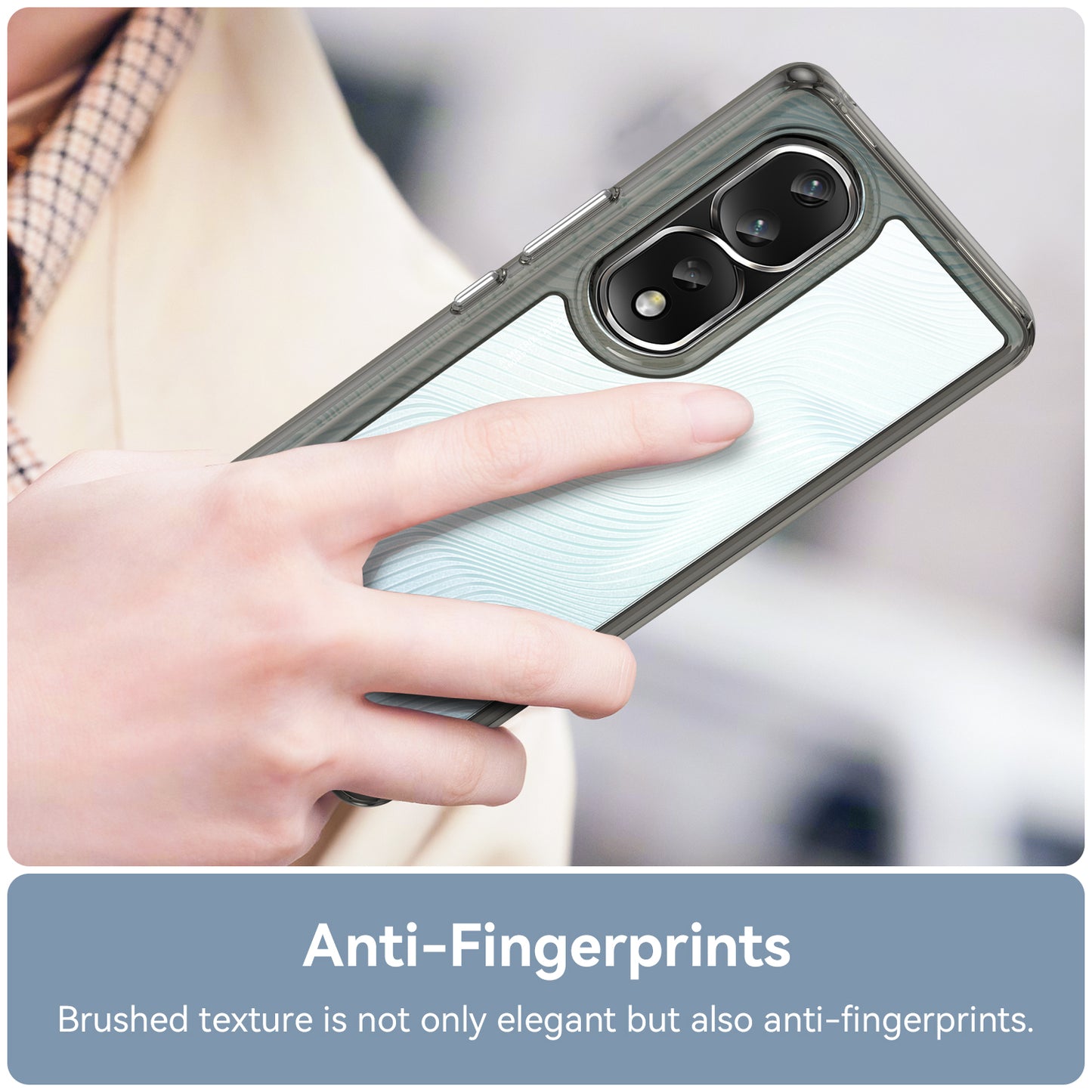 For Honor 80 Pro 5G Phone Case, TPU Bumper+Acrylic Back Shell Anti-fall Protective Cover
