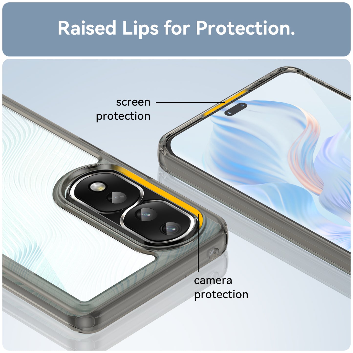 For Honor 80 Pro 5G Phone Case, TPU Bumper+Acrylic Back Shell Anti-fall Protective Cover