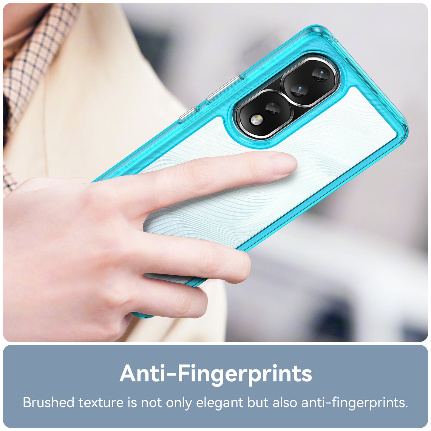 For Honor 80 Pro 5G Phone Case, TPU Bumper+Acrylic Back Shell Anti-fall Protective Cover