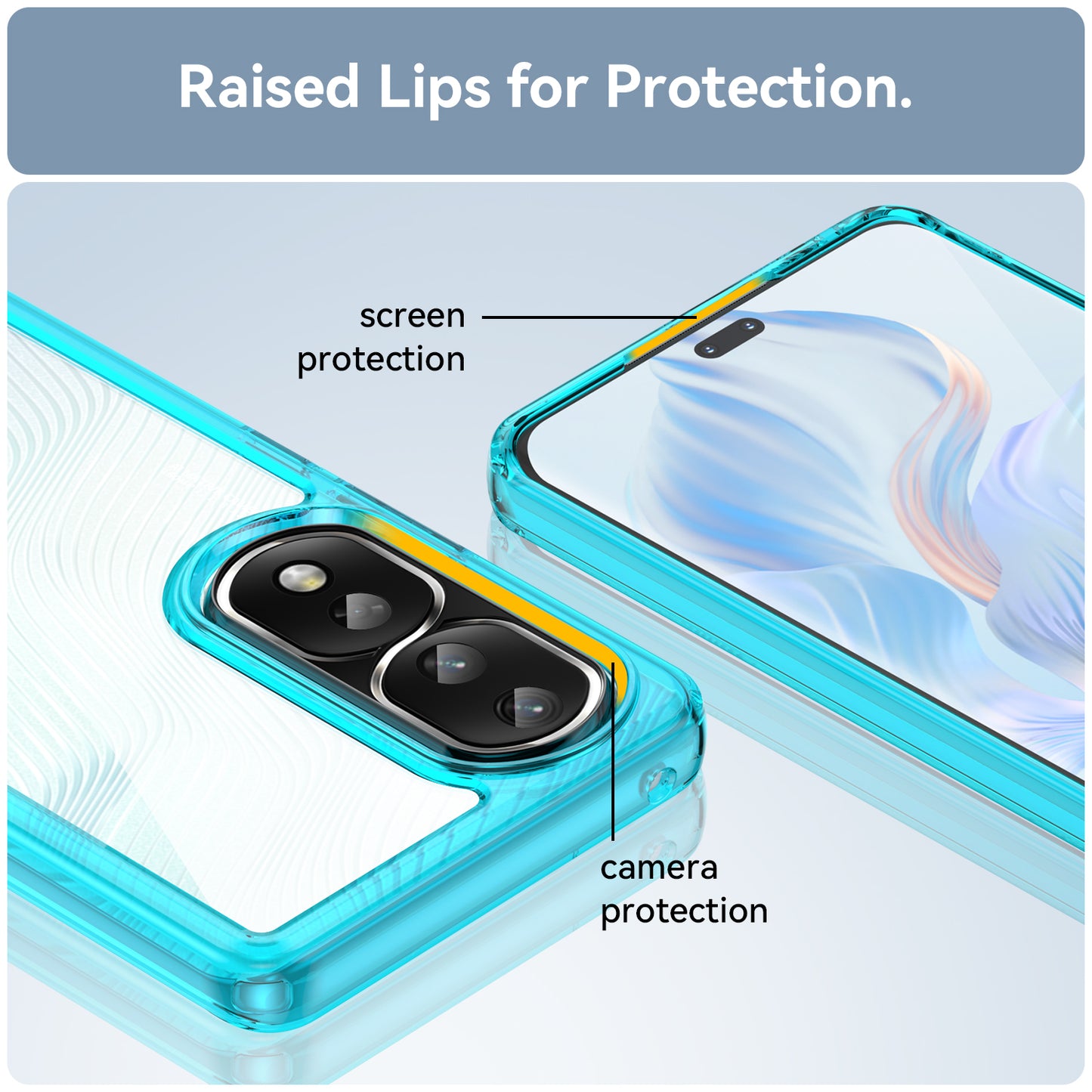 For Honor 80 Pro 5G Phone Case, TPU Bumper+Acrylic Back Shell Anti-fall Protective Cover