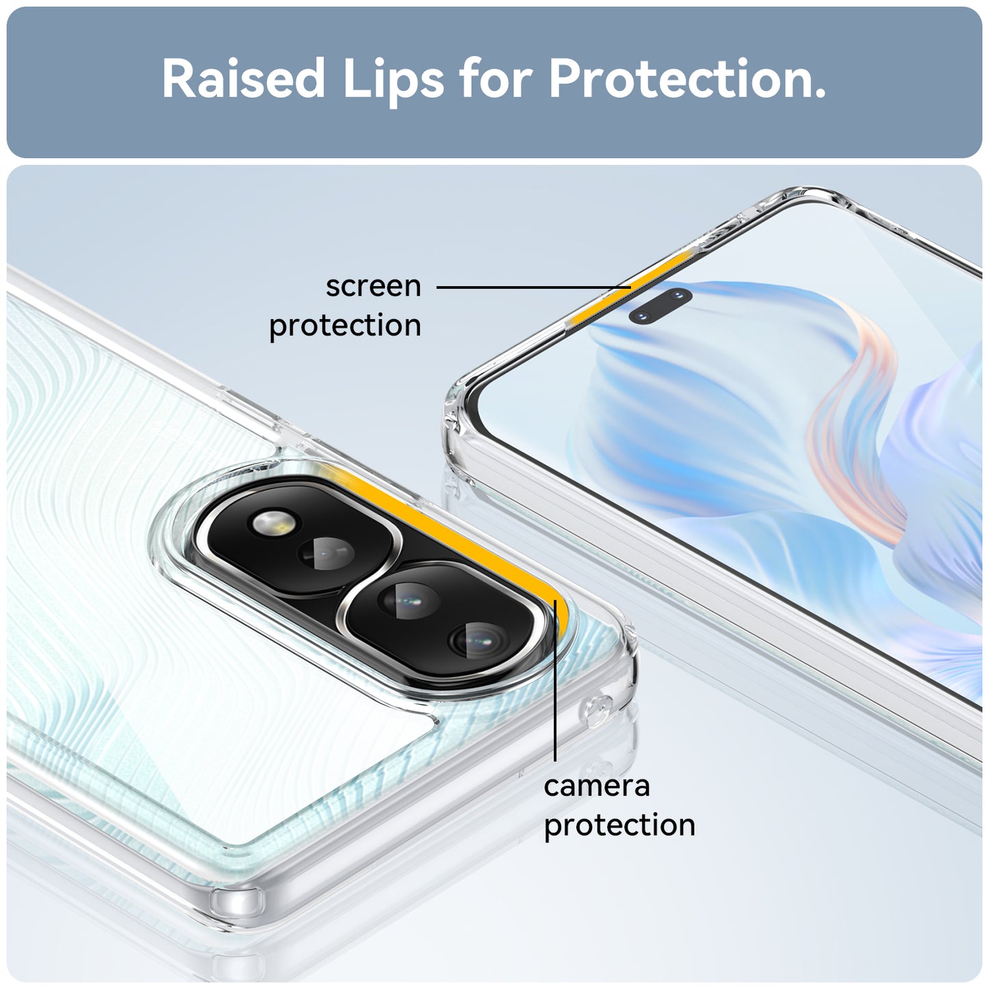 For Honor 80 Pro 5G Phone Case, TPU Bumper+Acrylic Back Shell Anti-fall Protective Cover