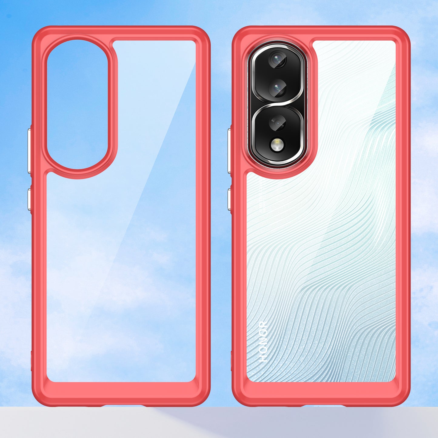 For Honor 80 Pro 5G Phone Case, TPU Bumper+Acrylic Back Shell Anti-fall Protective Cover
