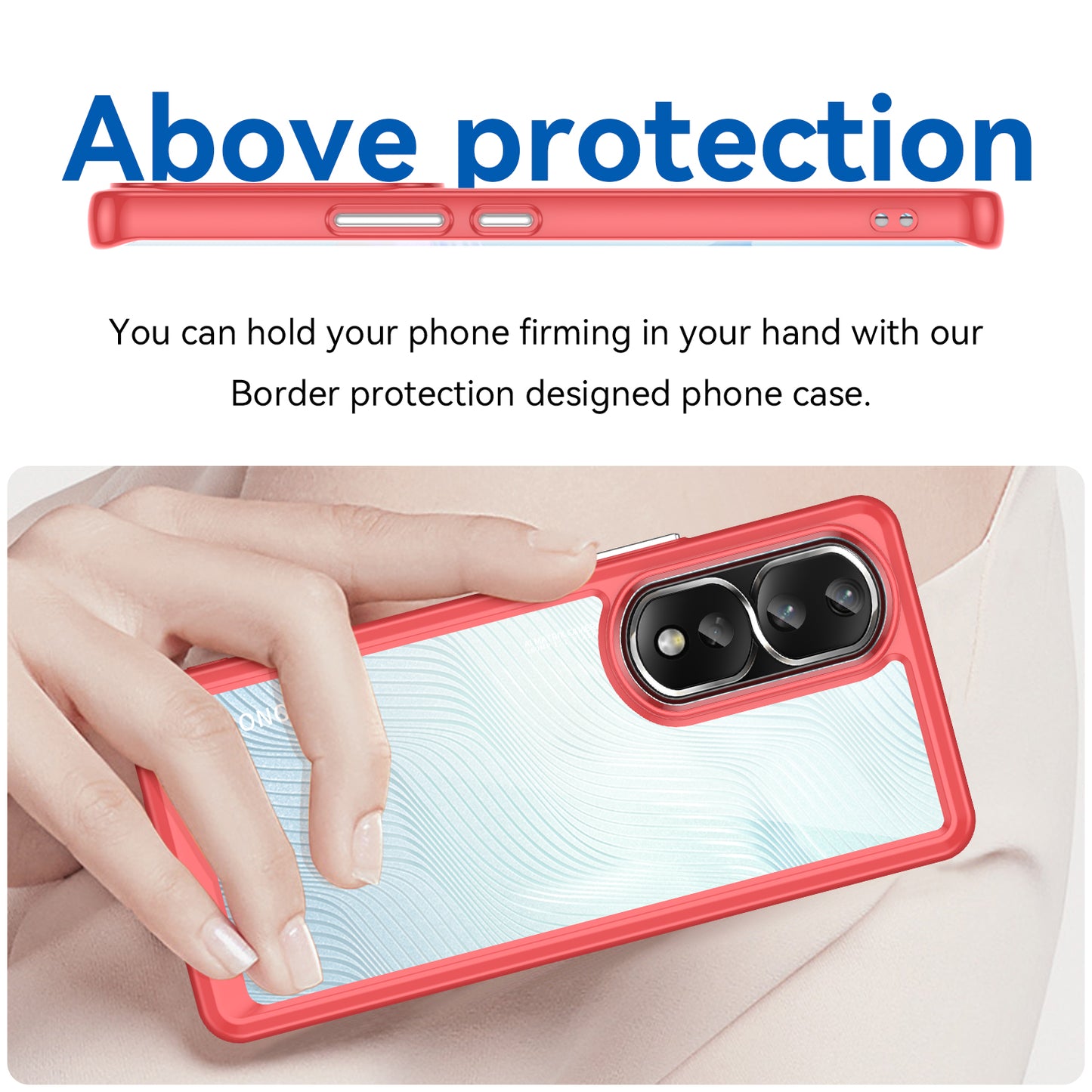 For Honor 80 Pro 5G Phone Case, TPU Bumper+Acrylic Back Shell Anti-fall Protective Cover