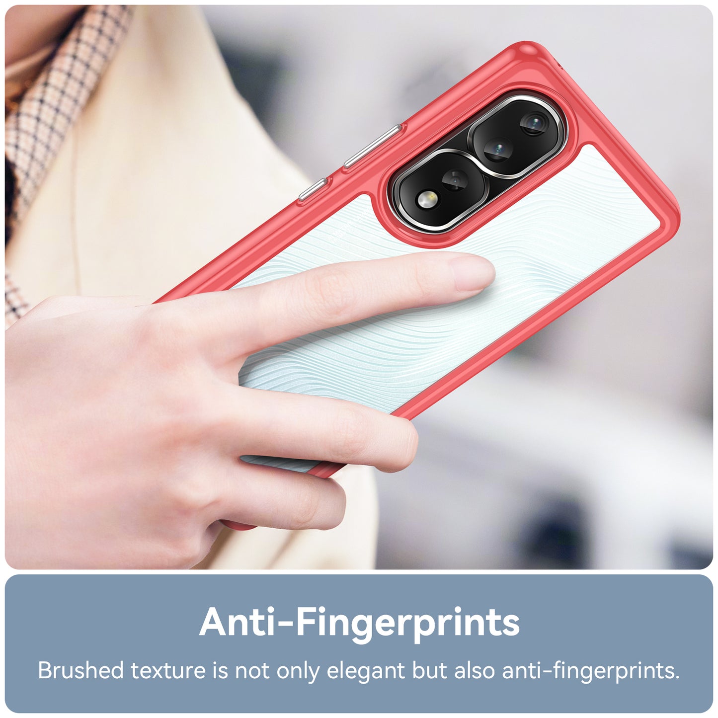 For Honor 80 Pro 5G Phone Case, TPU Bumper+Acrylic Back Shell Anti-fall Protective Cover