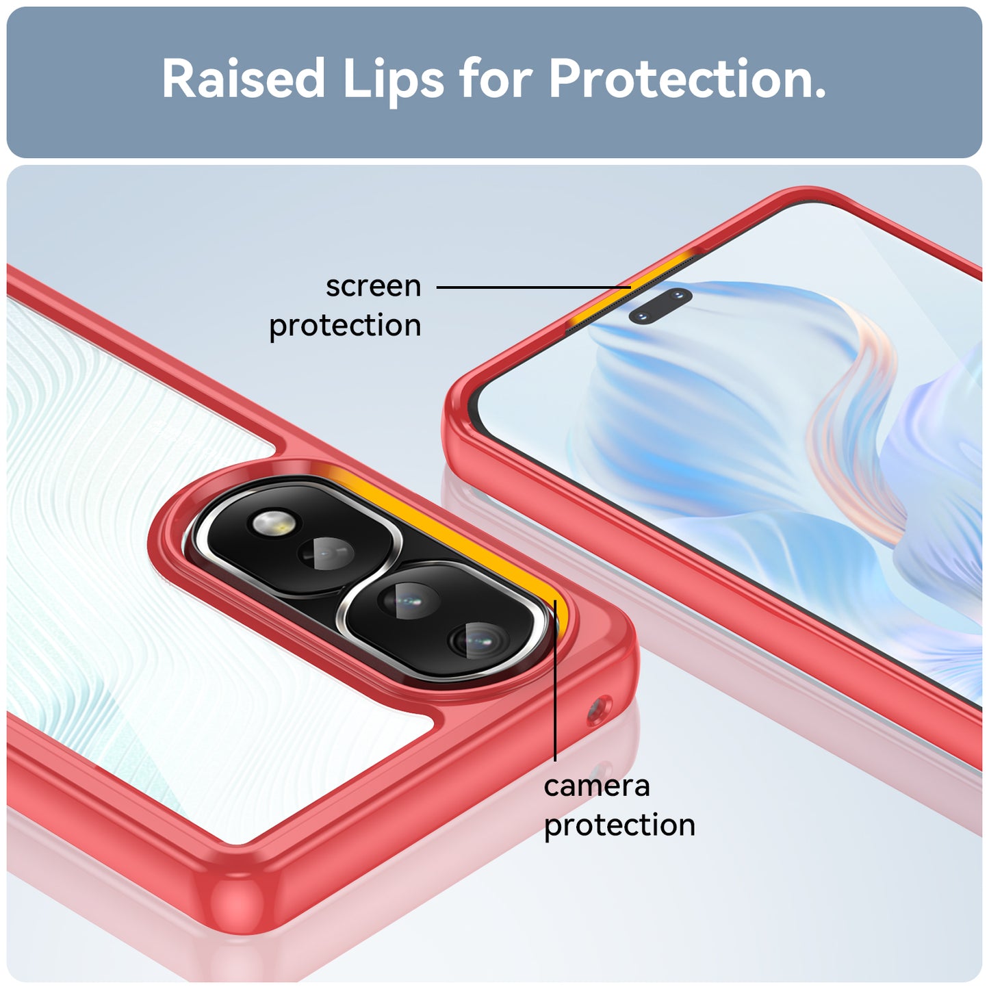For Honor 80 Pro 5G Phone Case, TPU Bumper+Acrylic Back Shell Anti-fall Protective Cover