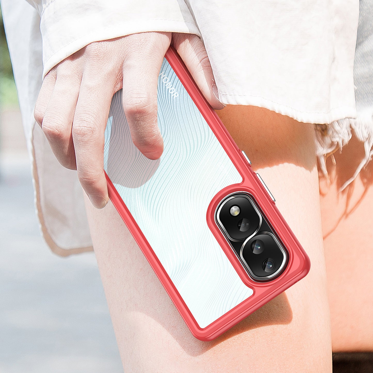 For Honor 80 Pro 5G Phone Case, TPU Bumper+Acrylic Back Shell Anti-fall Protective Cover