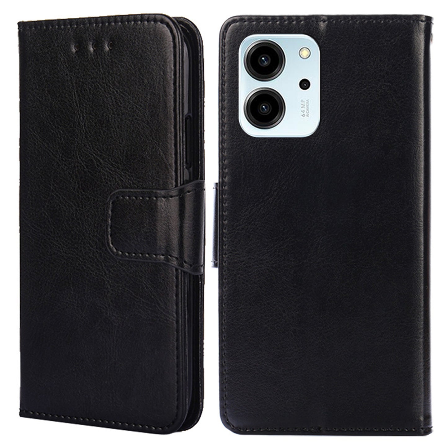 For Honor 80 SE 5G Textured PU Leather Phone Cover Anti-scratch Stand Wallet Shockproof Folio Flip Cell Phone Case