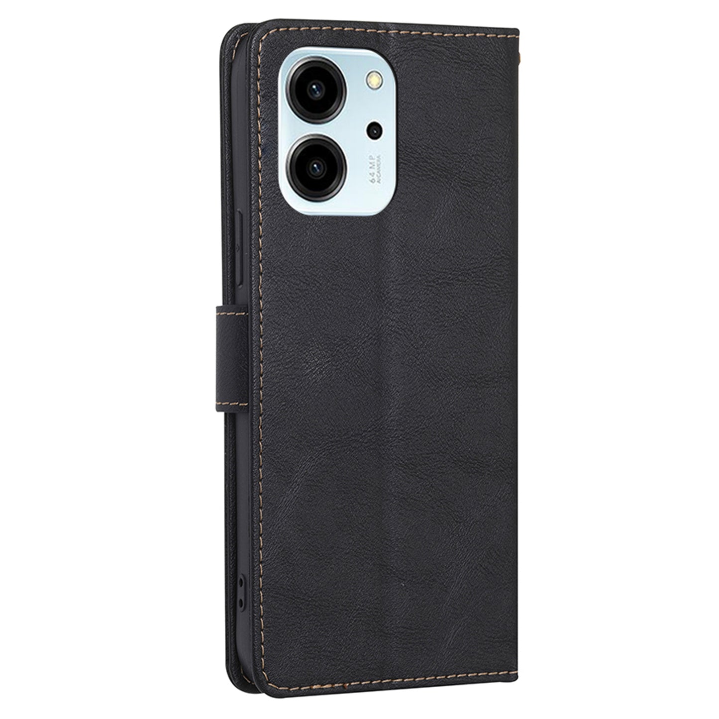 For Honor 80 SE 5G RFID Blocking Phone Cover Cowhide Texture PU Leather Stand Wallet Shockproof Phone Case